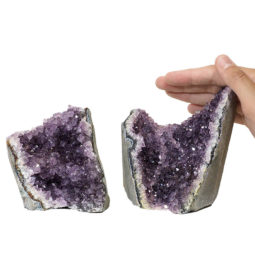 1.44kg Amethyst Crystal Geode Specimen Set 2 Pieces P132 6 Amethyst Crystal Geode Specimen Set 2 Pieces P132 | Himalayan Salt Factory