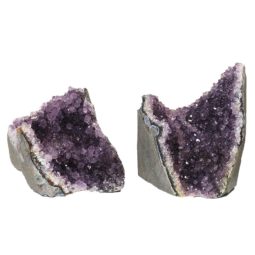 Amethyst Crystal Geode Specimen Set 2 Pieces P132 | Himalayan Salt Factory