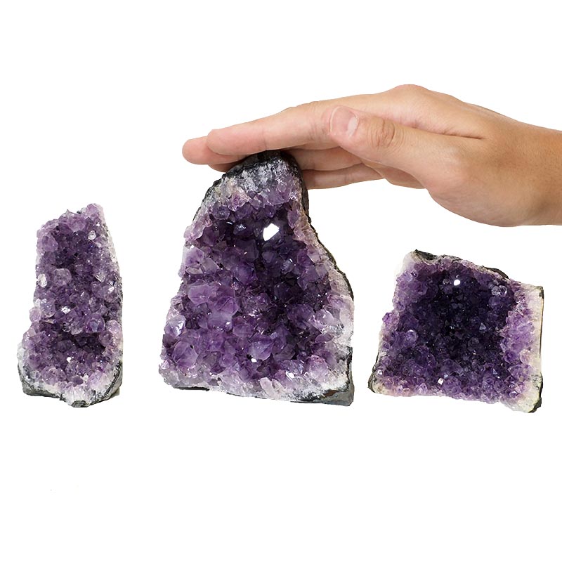 1.15kg Amethyst Crystal Geode Specimen Set 3 Pieces P133 4 Amethyst Crystal Geode Specimen Set 2 Pieces P133 | Himalayan Salt Factory