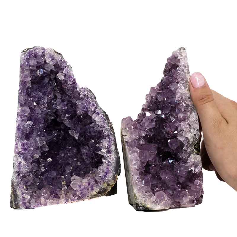 1.86kg Amethyst Crystal Geode Specimen Set 2 Pieces P194 4 Amethyst Crystal Geode Specimen Set 2 Pieces P194 | Himalayan Salt Factory