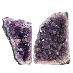 Amethyst Crystal Geode Specimen Set 2 Pieces P212 | Himalayan Salt Factory