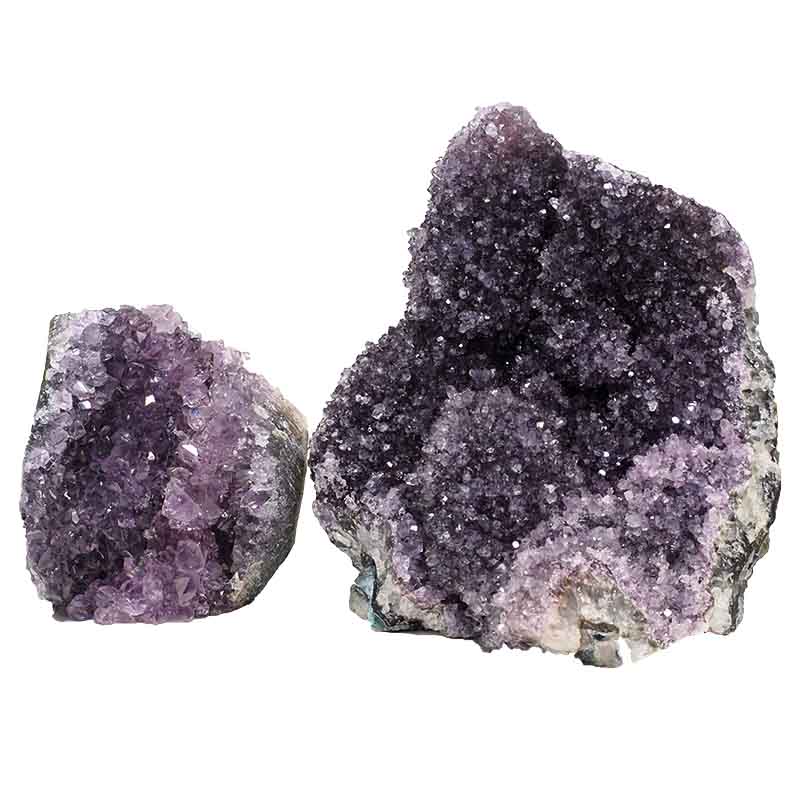 1.96kg Amethyst Crystal Geode Specimen Set 2 Pieces P213 3 Amethyst Crystal Geode Specimen Set 2 Pieces P213 | Himalayan Salt Factory