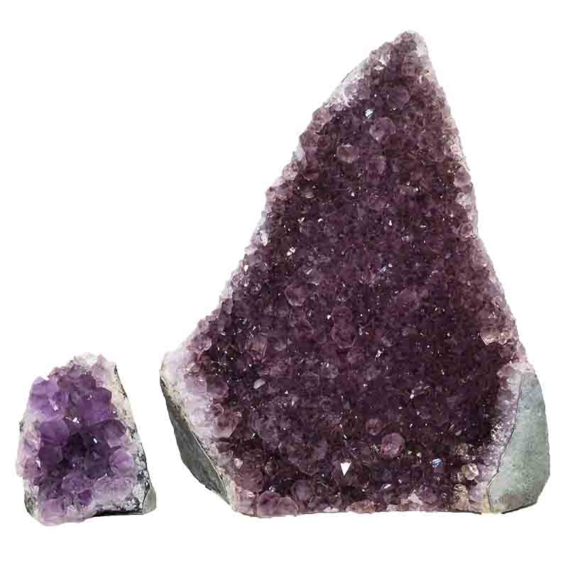 2.41kg Amethyst Crystal Geode Specimen Set 2 Pieces P217 3 Amethyst Crystal Geode Specimen Set 2 Pieces P217 | Himalayan Salt Factory