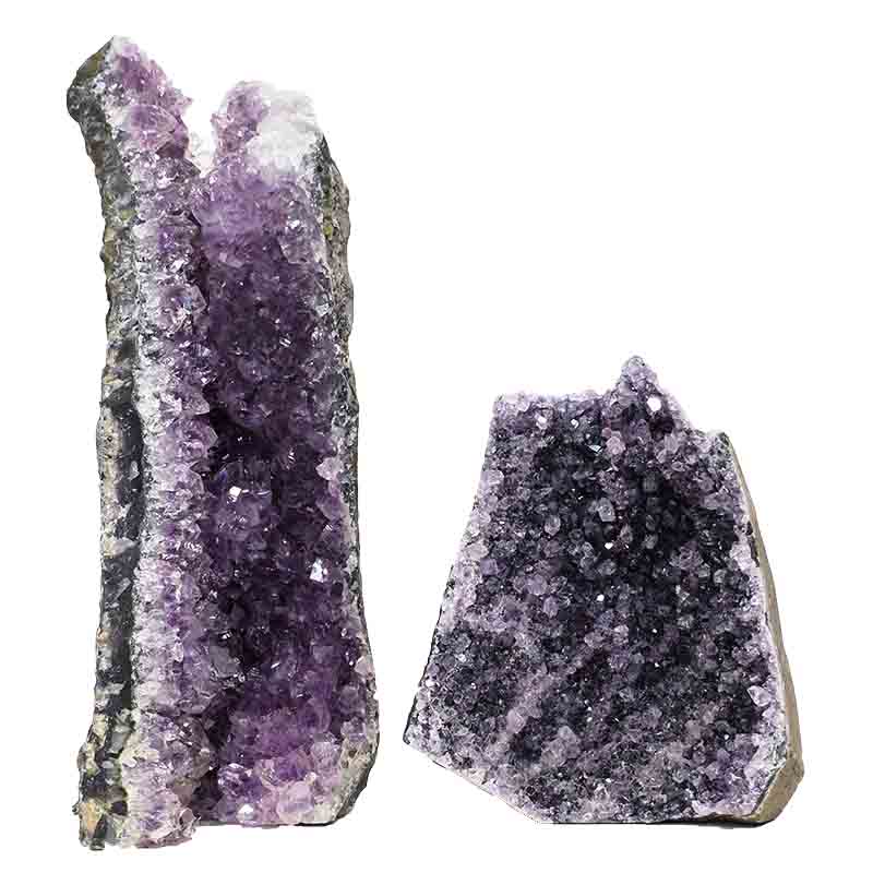 1.95kg Amethyst Crystal Geode Specimen Set 2 Pieces P221 3 Amethyst Crystal Geode Specimen Set 2 Pieces P221 | Himalayan Salt Factory