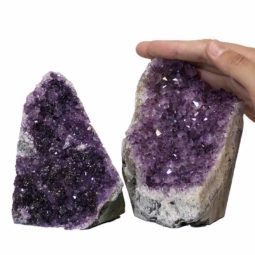 1.80kg Amethyst Crystal Geode Specimen Set 2 Pieces P251 6 Amethyst Crystal Geode Specimen Set 2 Pieces P251 | Himalayan Salt Factory