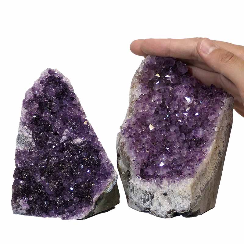 1.80kg Amethyst Crystal Geode Specimen Set 2 Pieces P251 4 Amethyst Crystal Geode Specimen Set 2 Pieces P251 | Himalayan Salt Factory