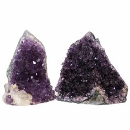 Amethyst Crystal Geode Specimen Set 2 Pieces P257 | Himalayan Salt Factory