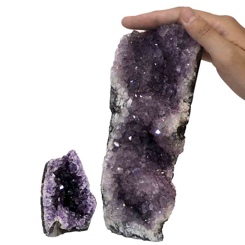 1.73kg Amethyst Crystal Geode Specimen Set 2 Pieces P258 4 Amethyst Crystal Geode Specimen Set 2 Pieces P258 | Himalayan Salt Factory