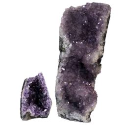 Amethyst Crystal Geode Specimen Set 2 Pieces P258 | Himalayan Salt Factory