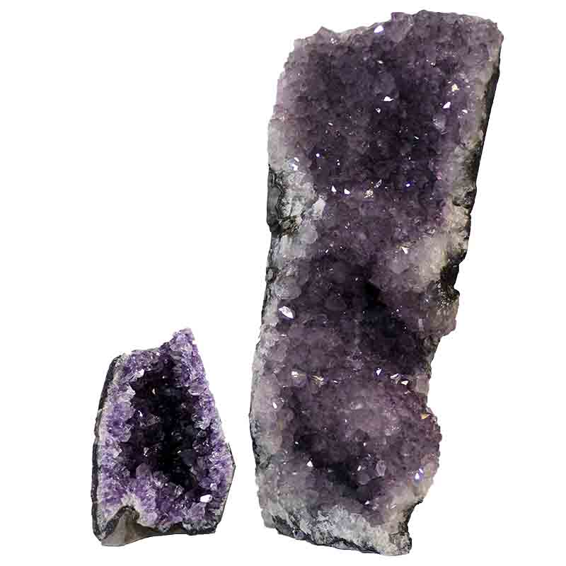 1.73kg Amethyst Crystal Geode Specimen Set 2 Pieces P258 3 Amethyst Crystal Geode Specimen Set 2 Pieces P258 | Himalayan Salt Factory