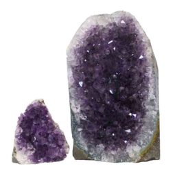 Amethyst Crystal Geode Specimen Set 2 Pieces P262 | Himalayan Salt Factory