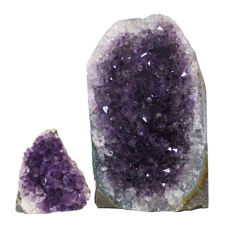 2.34kg Amethyst Crystal Geode Specimen Set 2 Pieces P262 3 Amethyst Crystal Geode Specimen Set 2 Pieces P262 | Himalayan Salt Factory