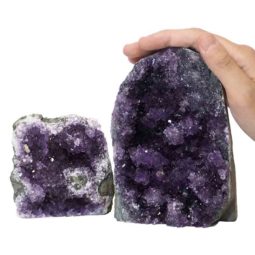 Amethyst Crystal Geode Specimen Set 2 Pieces P263 | Himalayan Salt Factory