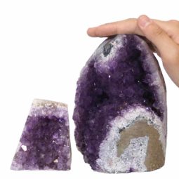 Amethyst Crystal Geode Specimen Set 2 Pieces P267 | Himalayan Salt Factory