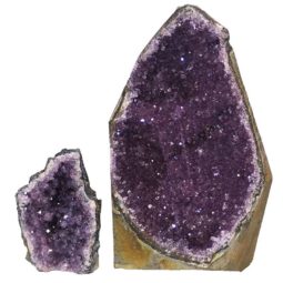Amethyst Crystal Geode Specimen Set 2 Pieces P271 | Himalayan Salt Factory