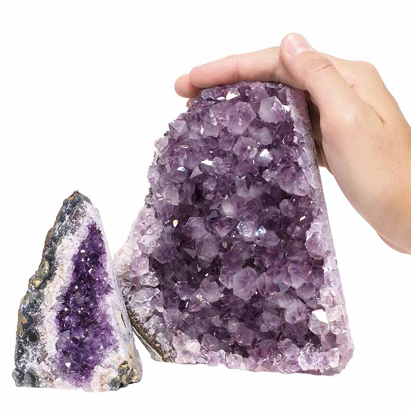 1.85kg Amethyst Crystal Geode Specimen Set 2 Pieces P272 4 Amethyst Crystal Geode Specimen Set 2 Pieces P272 | Himalayan Salt Factory