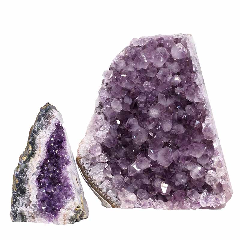 1.85kg Amethyst Crystal Geode Specimen Set 2 Pieces P272 3 Amethyst Crystal Geode Specimen Set 2 Pieces P272 | Himalayan Salt Factory