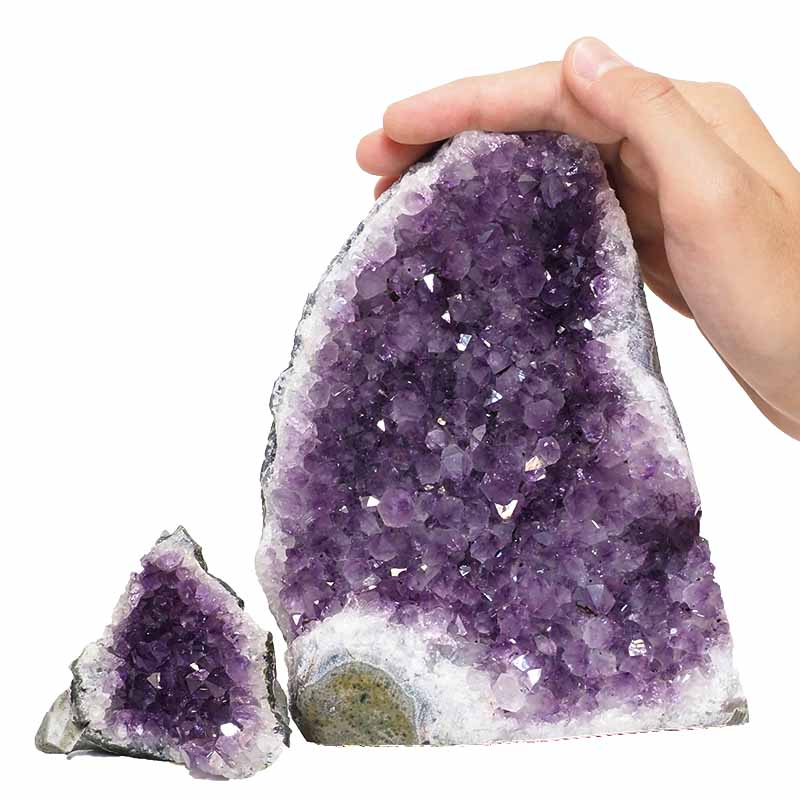 2.22kg Amethyst Crystal Geode Specimen Set 2 Pieces P273 4 Amethyst Crystal Geode Specimen Set 2 Pieces P273 | Himalayan Salt Factory