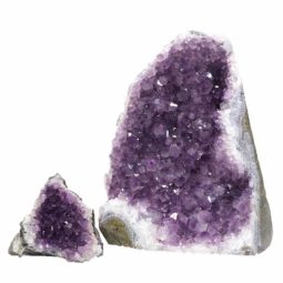 Amethyst Crystal Geode Specimen Set 2 Pieces P273 | Himalayan Salt Factory