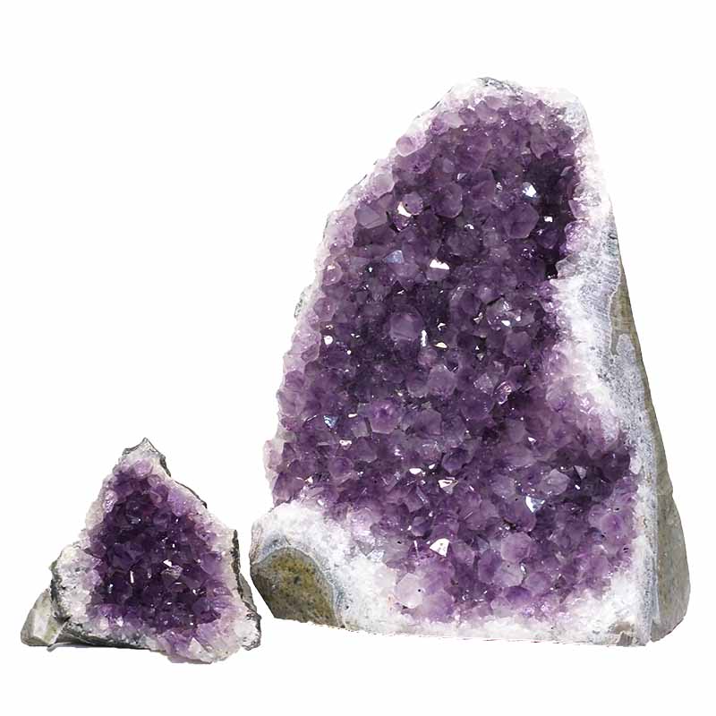 2.22kg Amethyst Crystal Geode Specimen Set 2 Pieces P273 3 Amethyst Crystal Geode Specimen Set 2 Pieces P273 | Himalayan Salt Factory