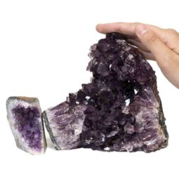 2.37kgs Amethyst Crystal Geode Specimen Set 2 Pieces P295 | Himalayan Salt Factory