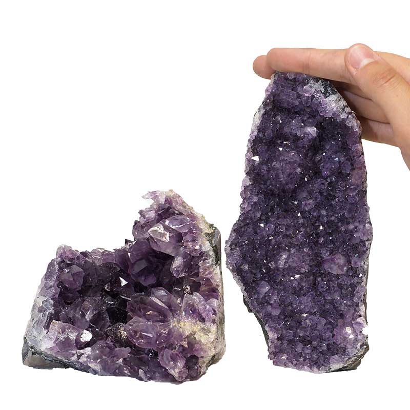 1.69kg Amethyst Crystal Geode Specimen Set 2 Pieces P296 4 1.69kg Amethyst Crystal Geode Specimen Set 2 Pieces P296 | Himalayan Salt Factory