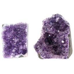 Amethyst Crystal Geode Specimen Set 2 Pieces P30 | Himalayan Salt Factory