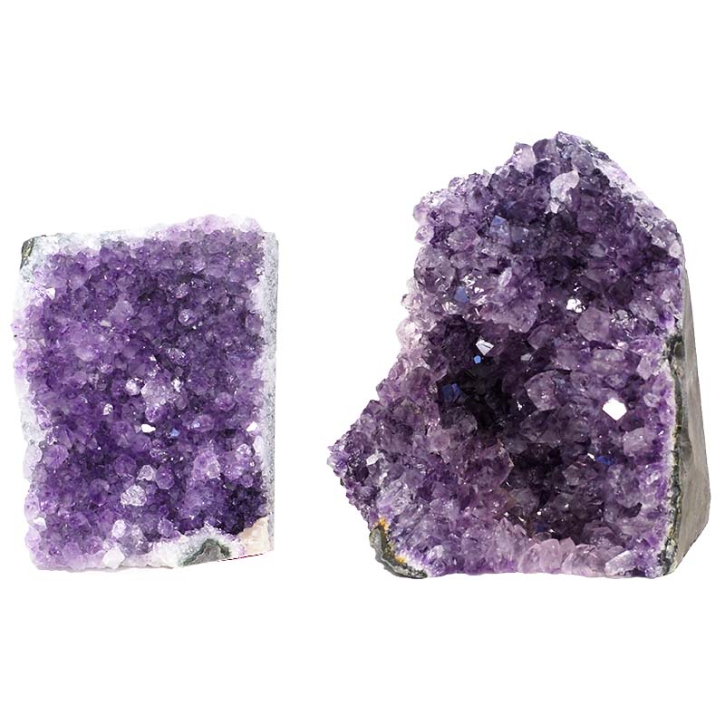1.74kg Amethyst Crystal Geode Specimen Set 2 Pieces P30 3 Amethyst Crystal Geode Specimen Set 2 Pieces P30 | Himalayan Salt Factory