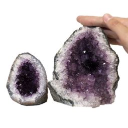 Amethyst Crystal Geode Specimen Set 2 Pieces P315 | Himalayan Salt Factory