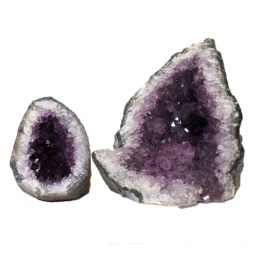 Amethyst Crystal Geode Specimen Set 2 Pieces P315 | Himalayan Salt Factory