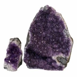 Amethyst Crystal Geode Specimen Set 2 Pieces P324 | Himalayan Salt Factory