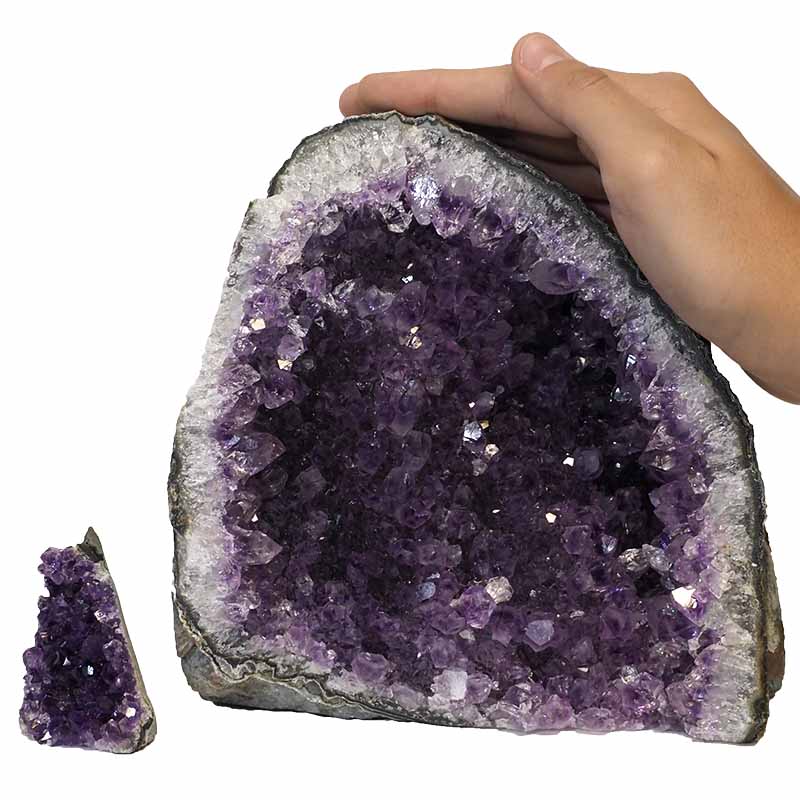 2.99kg Amethyst Crystal Geode Specimen Set 2 Pieces P325 4 Amethyst Crystal Geode Specimen Set 2 Pieces P325 | Himalayan Salt Factory