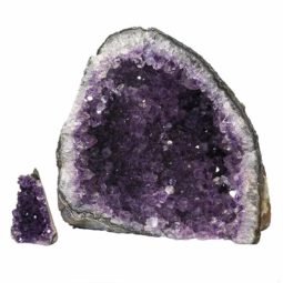 Amethyst Crystal Geode Specimen Set 2 Pieces P325 | Himalayan Salt Factory