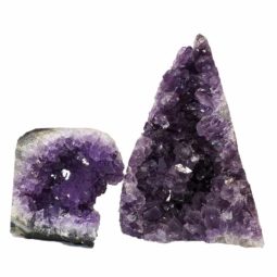 Amethyst Crystal Geode Specimen Set 2 Pieces P333 | Himalayan Salt Factory