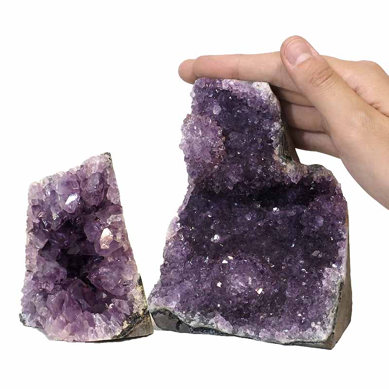 1.73kg Amethyst Crystal Geode Specimen Set 2 Pieces P335 4 Amethyst Crystal Geode Specimen Set 2 Pieces P335 | Himalayan Salt Factory