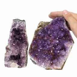 Amethyst Crystal Geode Specimen Set 2 Pieces P336 | Himalayan Salt Factory