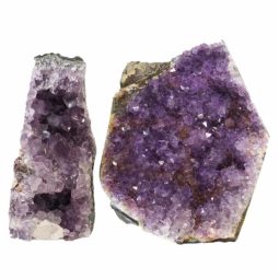 Amethyst Crystal Geode Specimen Set 2 Pieces P336 | Himalayan Salt Factory