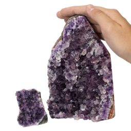 Amethyst Crystal Geode Specimen Set 2 Pieces P338 | Himalayan Salt Factory