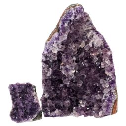 Amethyst Crystal Geode Specimen Set 2 Pieces P338 | Himalayan Salt Factory