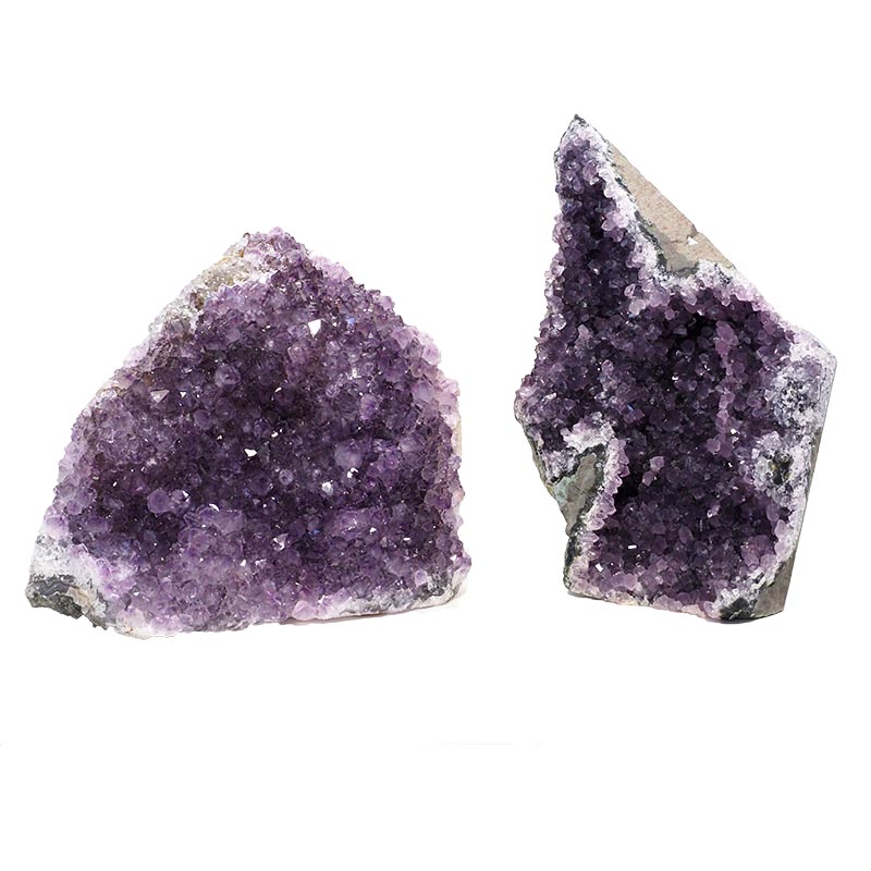 1.67kg Amethyst Crystal Geode Specimen Set 2 Pieces P34 3 Amethyst Crystal Geode Specimen Set 2 Pieces P34 | Himalayan Salt Factory