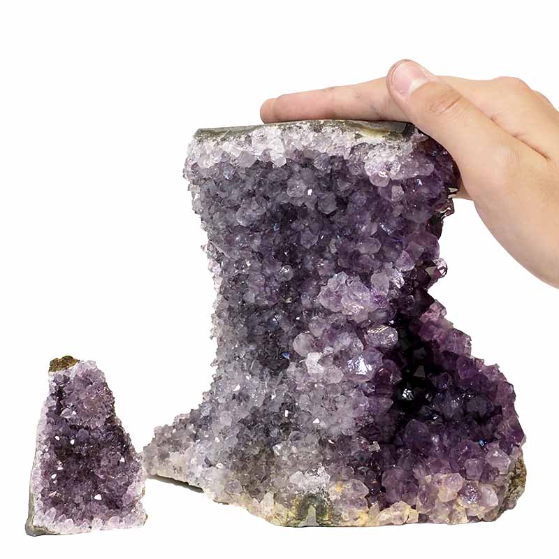 1.73kg Amethyst Crystal Geode Specimen Set 2 Pieces P360 4 Amethyst Crystal Geode Specimen Set 2 Pieces P360 | Himalayan Salt Factory