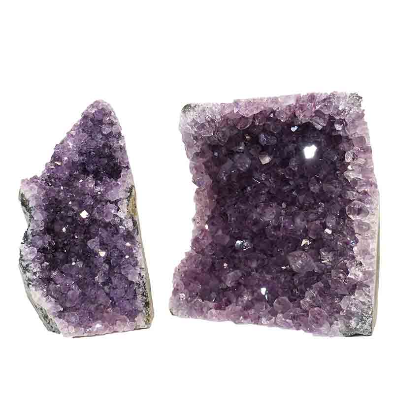 1.83kg Amethyst Crystal Geode Specimen Set 2 Pieces P362 3 Amethyst Crystal Geode Specimen Set 2 Pieces P362 | Himalayan Salt Factory