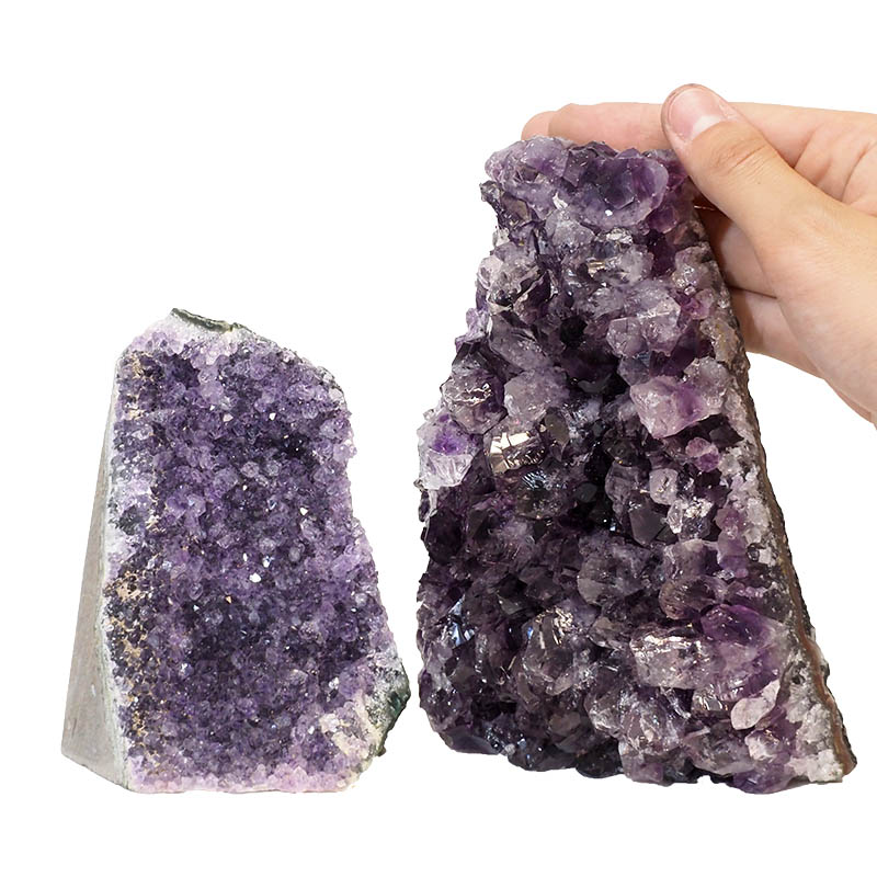 1.73kg Amethyst Crystal Geode Specimen Set 2 Pieces P367 4 Amethyst Crystal Geode Specimen Set 2 Pieces P367 | Himalayan Salt Factory