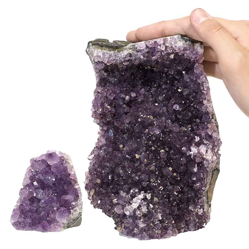 1.62kg Amethyst Crystal Geode Specimen Set 2 Pieces P369 4 Amethyst Crystal Geode Specimen Set 2 Pieces P369 | Himalayan Salt Factory