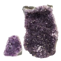 Amethyst Crystal Geode Specimen Set 2 Pieces P369 | Himalayan Salt Factory