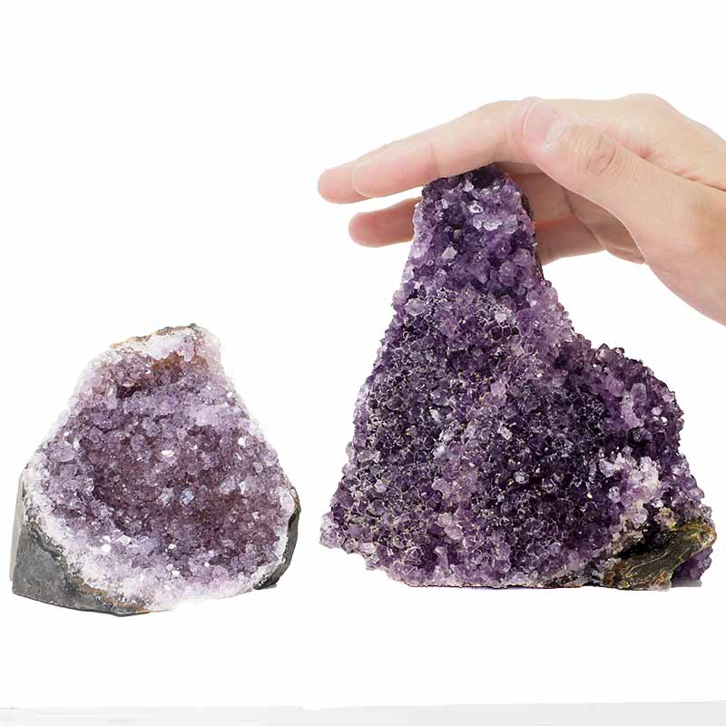 1.49kg Amethyst Crystal Geode Specimen Set 2 Pieces P37 4 Amethyst Crystal Geode Specimen Set 2 Pieces P37 | Himalayan Salt Factory