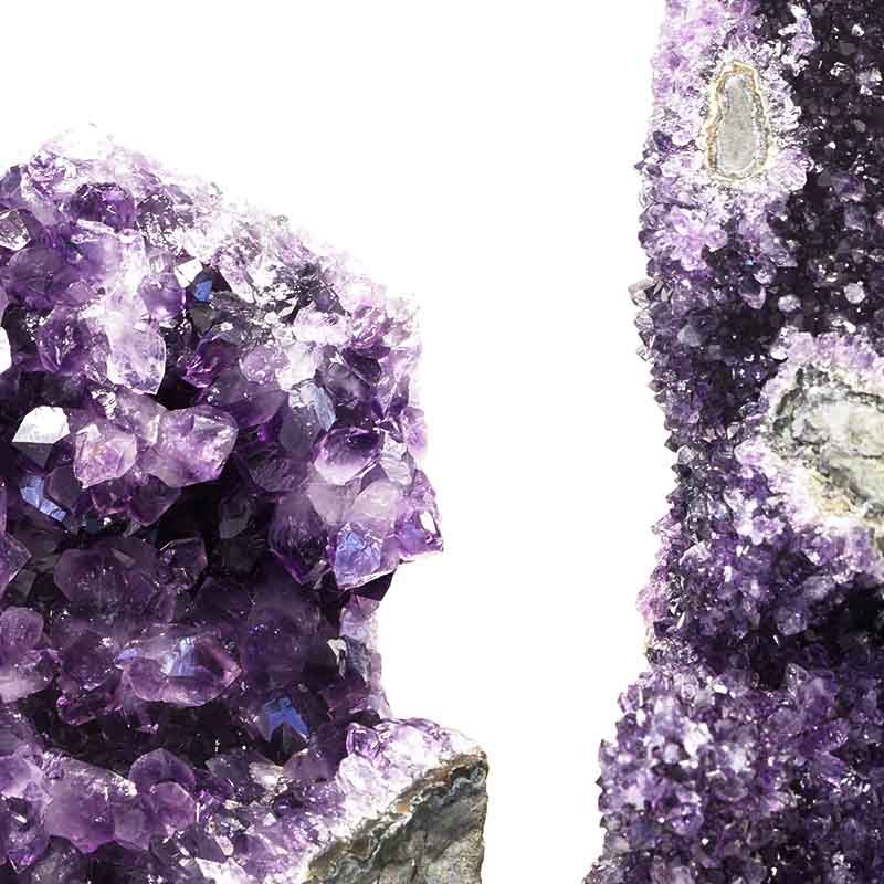 1.97kg Amethyst Crystal Geode Specimen Set 2 Pieces P38 5 Amethyst Crystal Geode Specimen Set 2 Pieces P38 | Himalayan Salt Factory