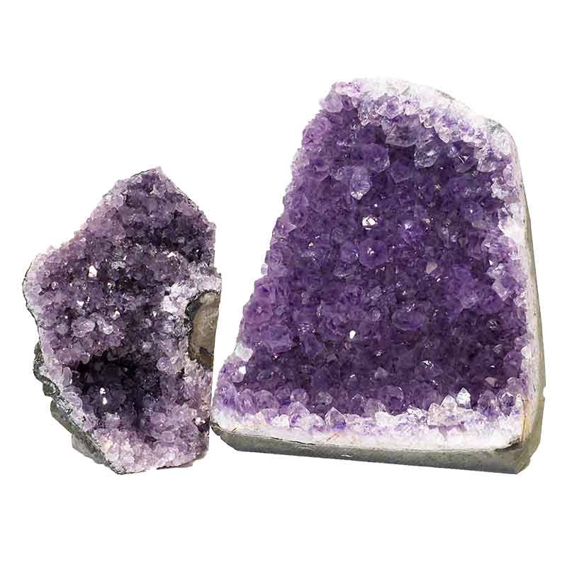 1.97kg Amethyst Crystal Geode Specimen Set 2 Pieces P382 3 Amethyst Crystal Geode Specimen Set 2 Pieces P382 | Himalayan Salt Factory