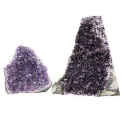 Amethyst Crystal Geode Specimen Set 2 Pieces P383 | Himalayan Salt Factory