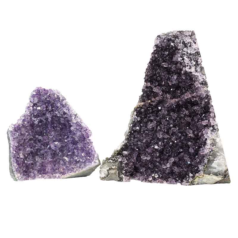 2.31kg Amethyst Crystal Geode Specimen Set 2 Pieces P383 3 Amethyst Crystal Geode Specimen Set 2 Pieces P383 | Himalayan Salt Factory